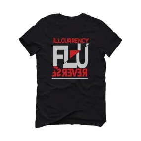 Air Jordan 12 Retro "Reverse Flu Game" Black T-Shirt (reverse flu)