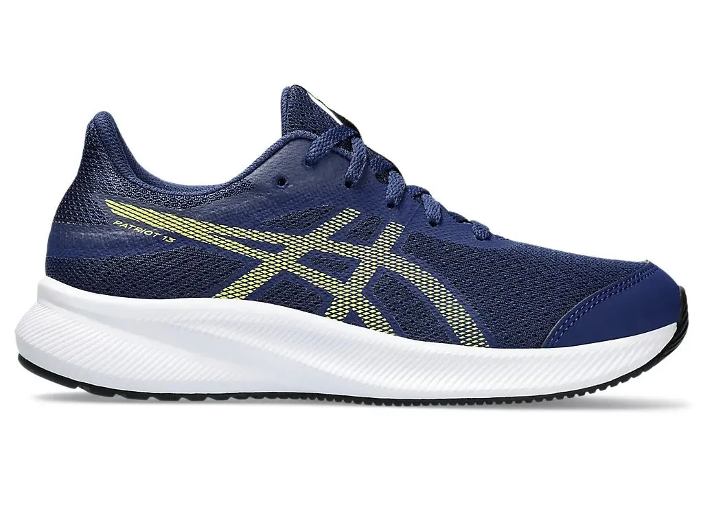 ASICS JUNIOR PATRIOT 13 BLUE/YELLOW SHOES