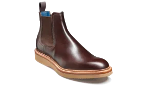 Mens Chocolate Hand-Painted Chelsea Boots - Barker Fred Collection