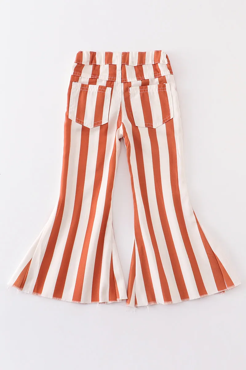 Brown stripe girl bell jeans