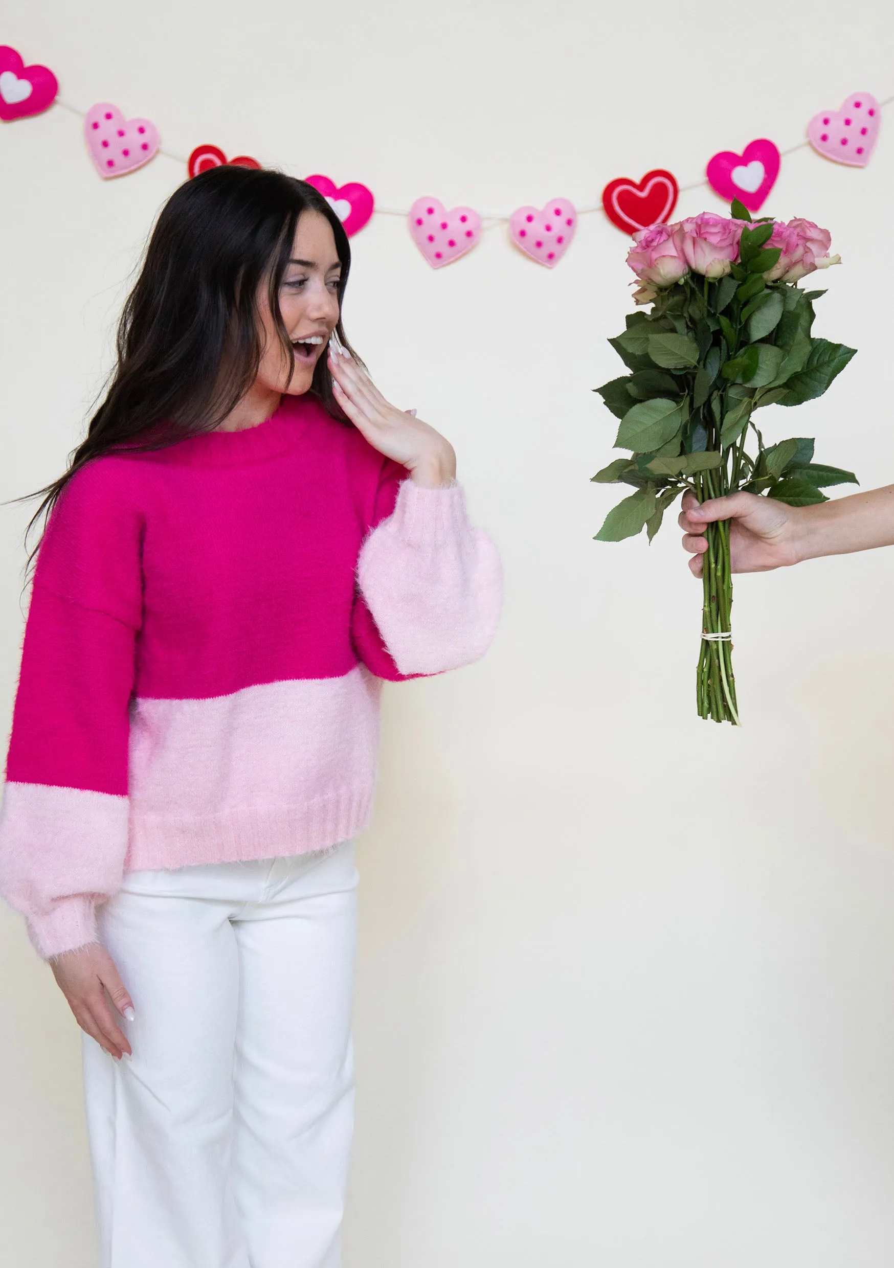 Bubblegum Blush Rib Knit Sweater