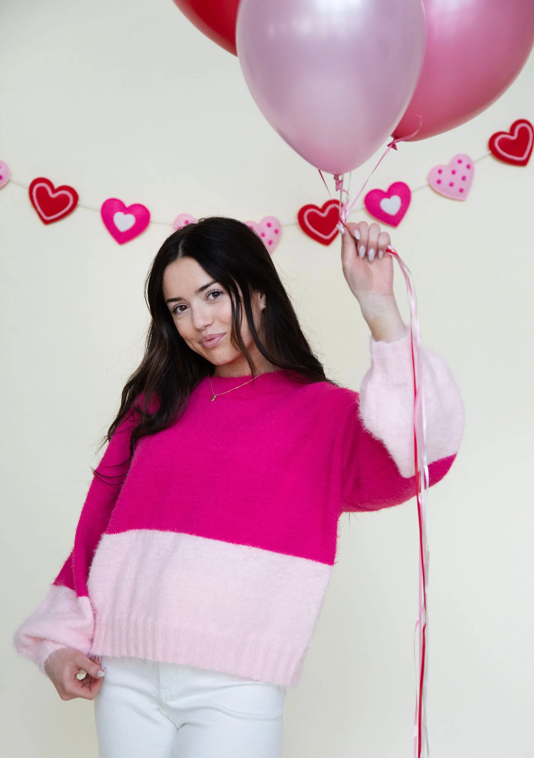 Bubblegum Blush Rib Knit Sweater