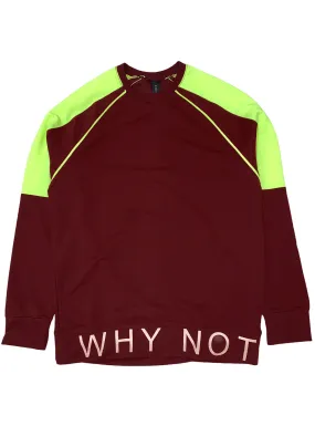 Buyer's Choice Sweatshirt - Why Not - Burgundy And Neon - ST-6503