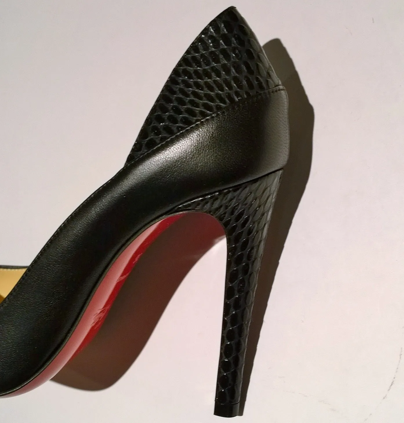 Christian Louboutin Maastrict 100 Black Leather Heels