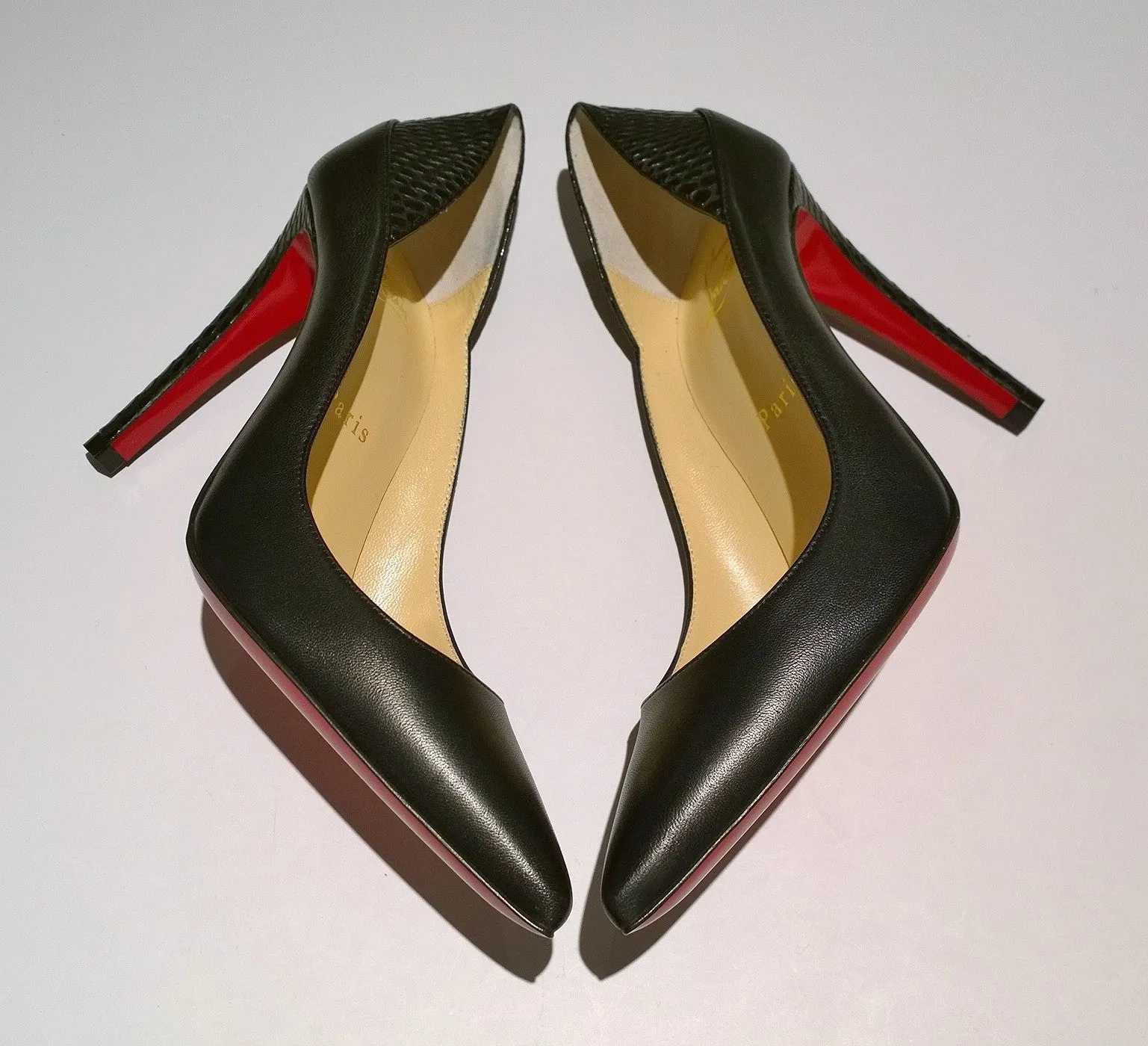 Christian Louboutin Maastrict 100 Black Leather Heels