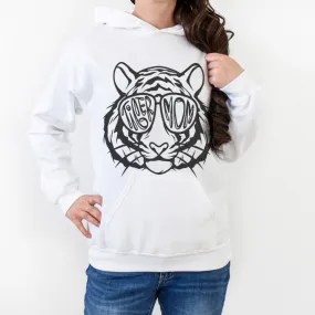 Cool Tiger Mom Hoodie on White