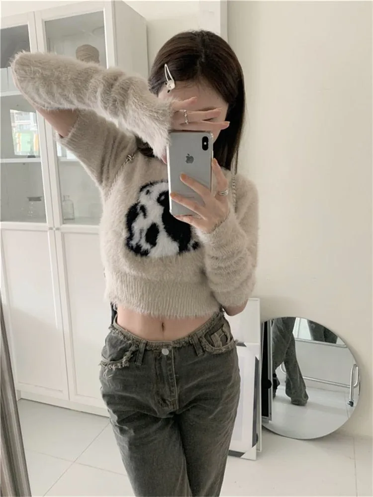 Cropped Bunny Pullover