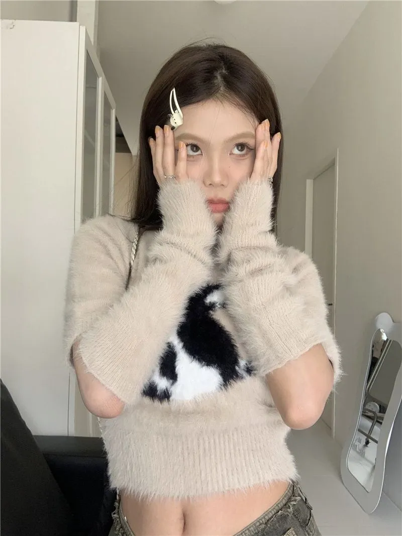 Cropped Bunny Pullover