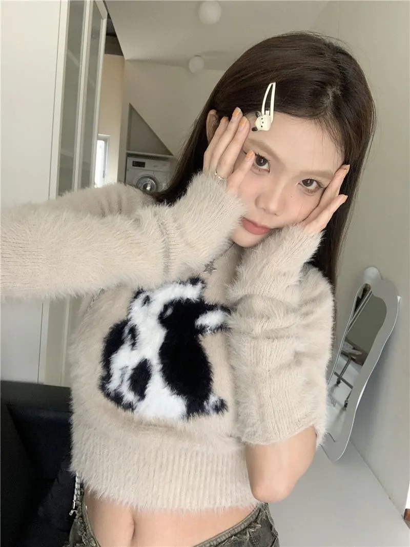 Cropped Bunny Pullover