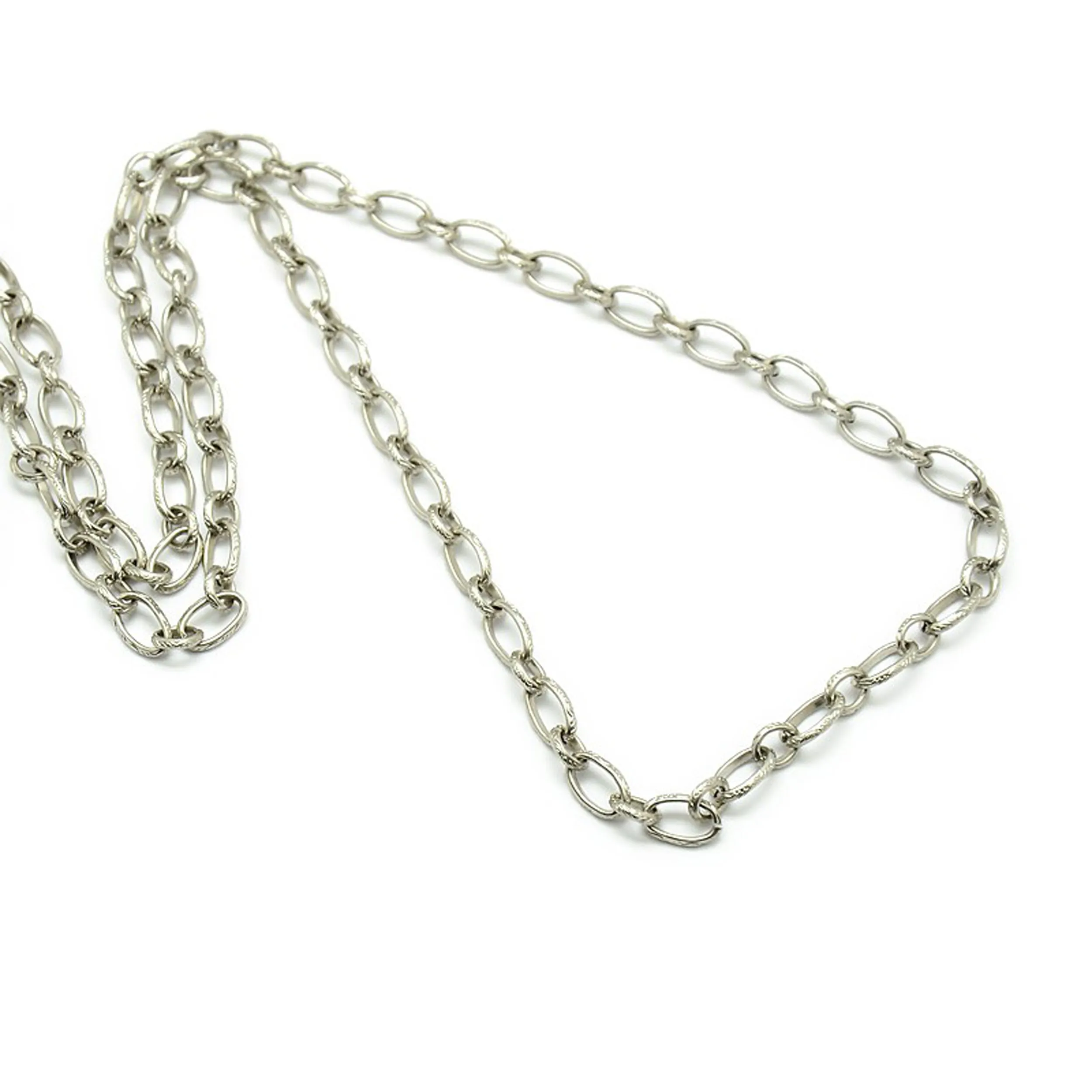 Decorated Stainless Steel Jewelry Chain, Open Links, 11x7 and 7x6, 2mm wide, 29 Feet, #1970