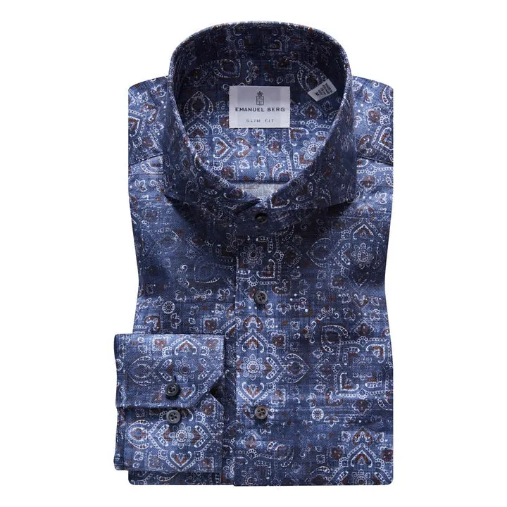 Dobby Sport Luxury Shirt SF18195 Dark Blue