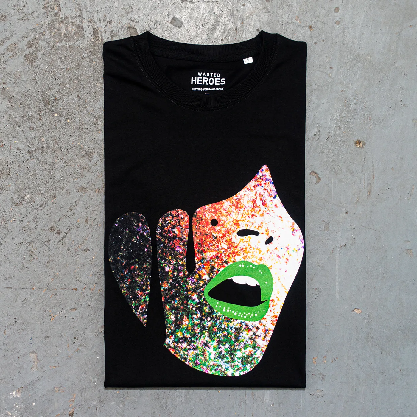 Droplet Face 007 - Tshirt - Black