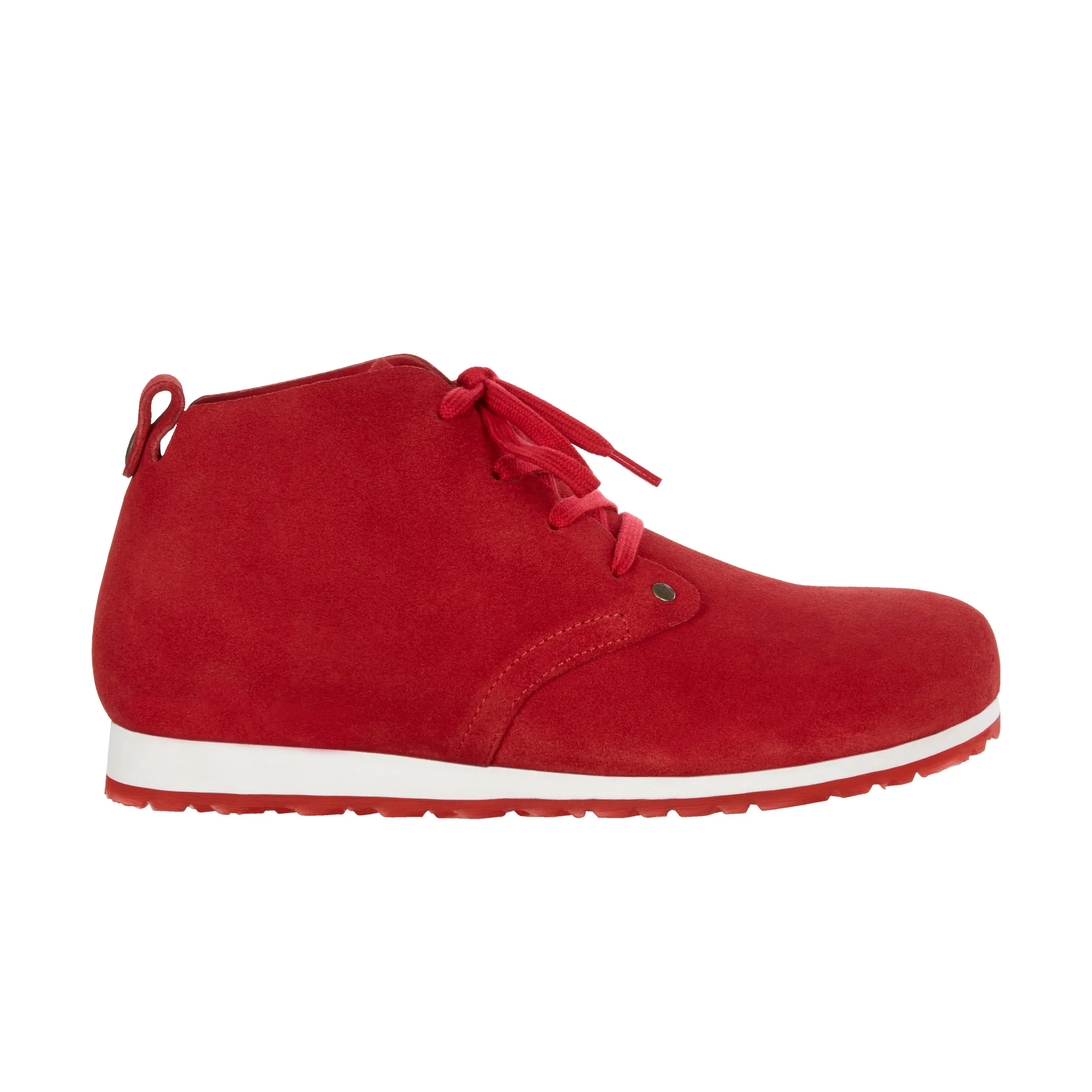 Dundee Plus Ladies Red Suede Leather