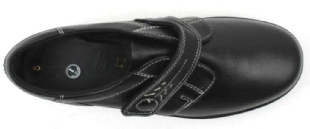 Easy B Healey Ladies Black Velcro EE Shoe