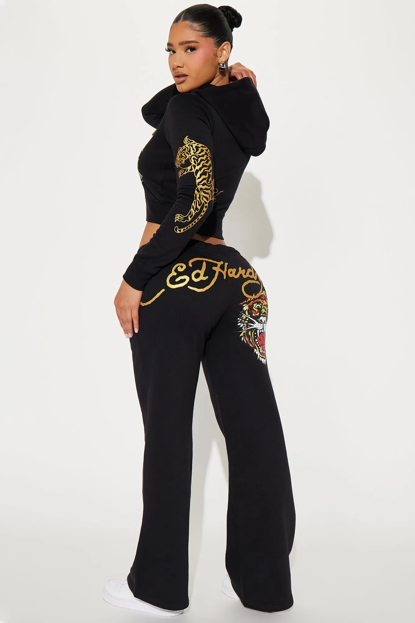 Ed Hardy Tiger Pant Set - Black