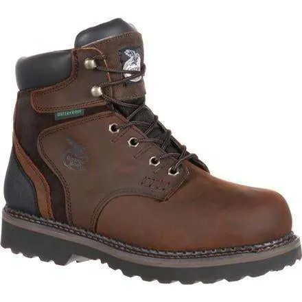 Georgia Men's Brookville 6" Waterproof Work Boot - Brown - G7134