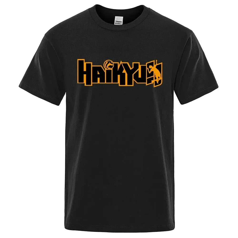 Haikyuu Summer Hip Hop Anime Letter Men's T-Shirt