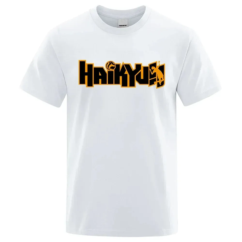 Haikyuu Summer Hip Hop Anime Letter Men's T-Shirt