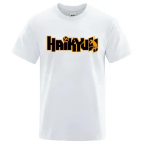 Haikyuu Summer Hip Hop Anime Letter Men's T-Shirt