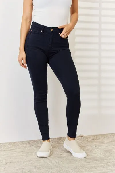 Judy Blue Navy Garment Dyed Tummy Control Skinny Jean (Online Exclusive)