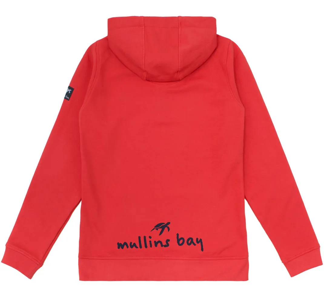 Ladies Boatyard Button Up Hoodie - Spicy Red