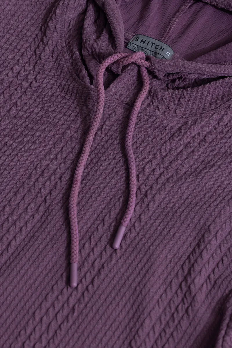 Liney Purple Hoodie