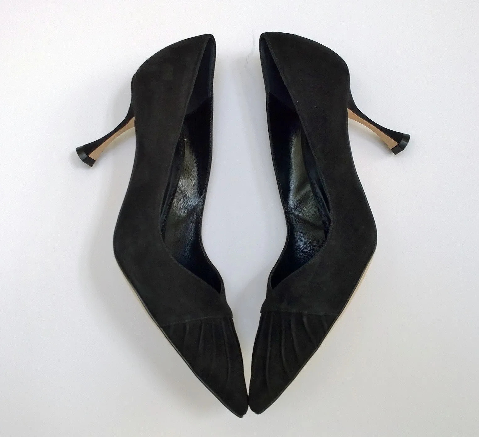 Manolo Blahnik Restos Black Suede 70 Heels