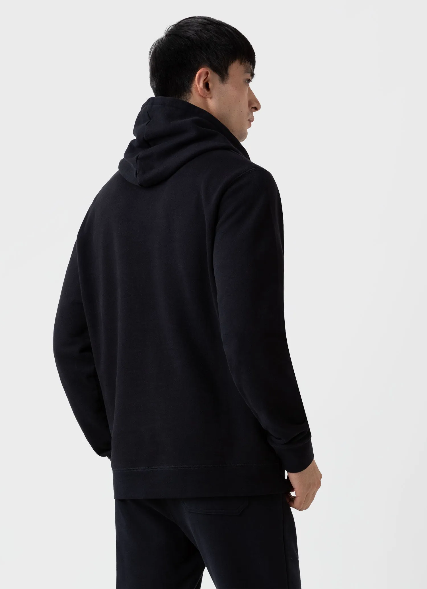 Men's Loopback Hoodie in Black