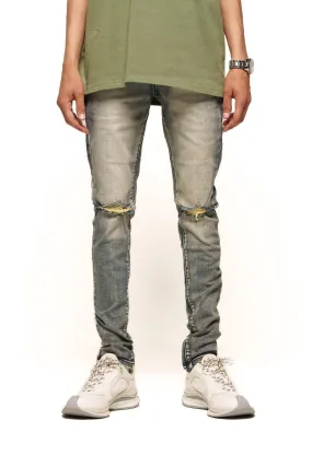 PHEELINGS DETERMINED FORCAST SKINNY DENIM (MEDIUM BLUE/ SAND)