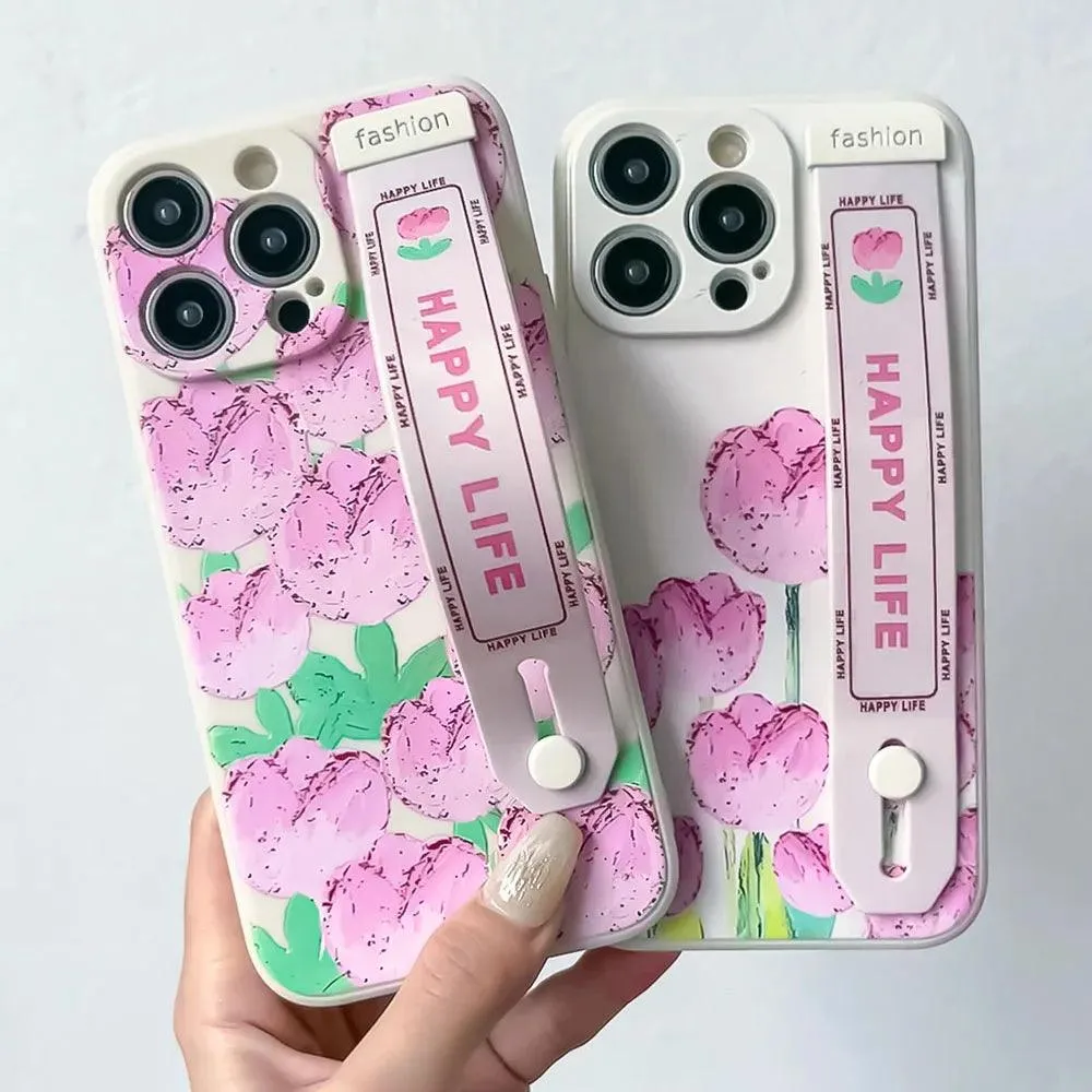 Pink Flowers Cute Phone Case For Huawei Honor 90, 70, X8, 20, 10, 50 Pro, P60, P30, P20, P50, P40 Lite, Nova 9, 8, and 5t - ACPCZ67 Pattern