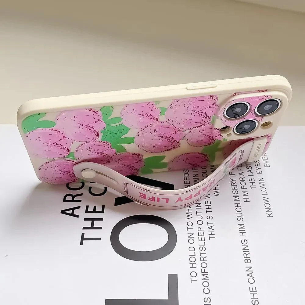 Pink Flowers Cute Phone Case For Huawei Honor 90, 70, X8, 20, 10, 50 Pro, P60, P30, P20, P50, P40 Lite, Nova 9, 8, and 5t - ACPCZ67 Pattern