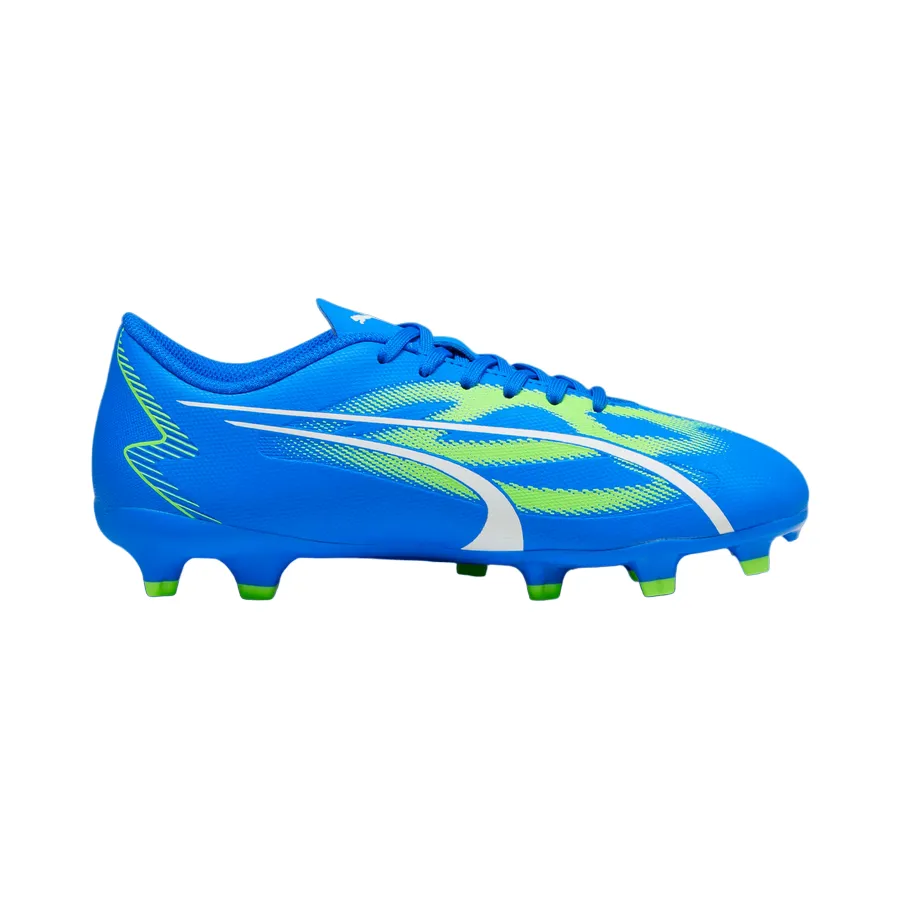 Puma boys' football boot Ultra Play FG/AG 107530-03 light blue-white-green