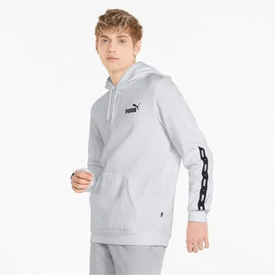 Puma men's sweatshirt with hood and front kangaroo pocket ESS  Tape Hoodie FL 849040 02 white