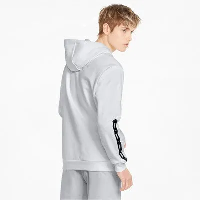 Puma men's sweatshirt with hood and front kangaroo pocket ESS  Tape Hoodie FL 849040 02 white