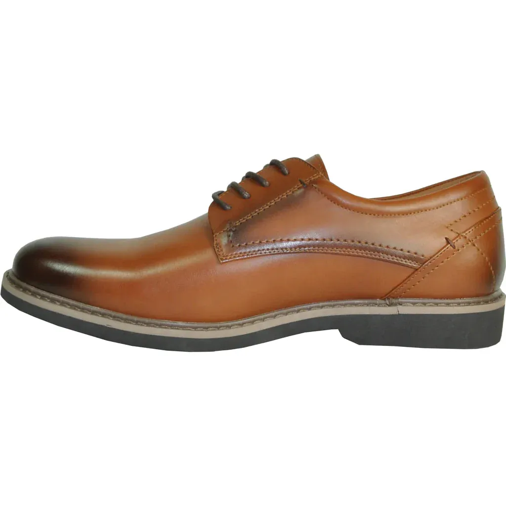 "Vallo-1P" Brown Matte Vangelo Tuxedo Shoes