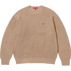 SUPREME SMALL BOX RIBBED SWEATER-TAN