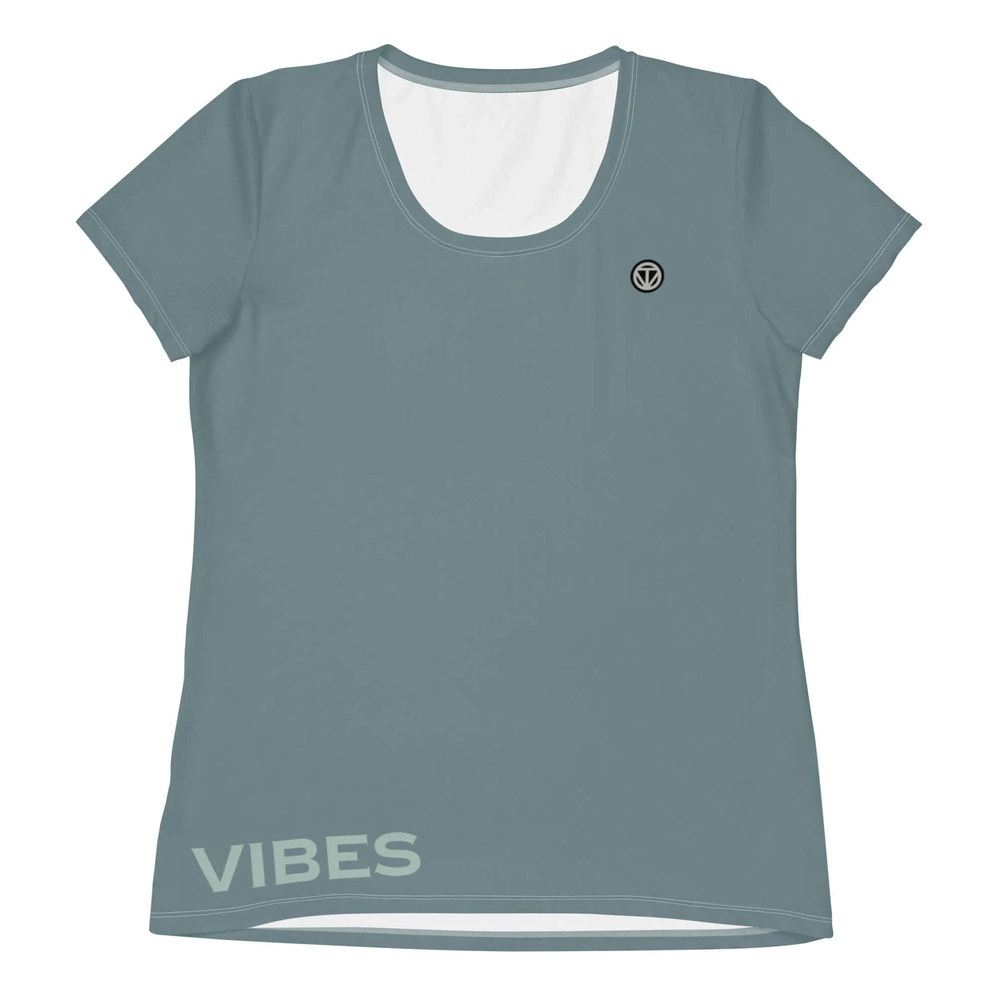 TOV Damen Sport T-Shirt VIBES (Graublau)