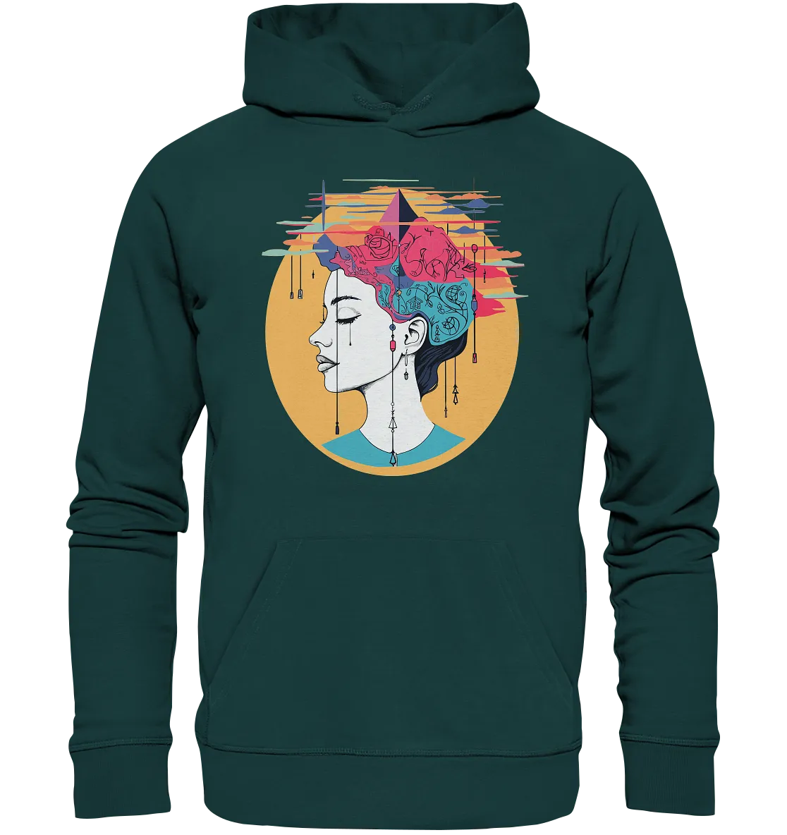 Unisex Bio-Hoodie mit Mental Health Motiv "Wirrwarr"