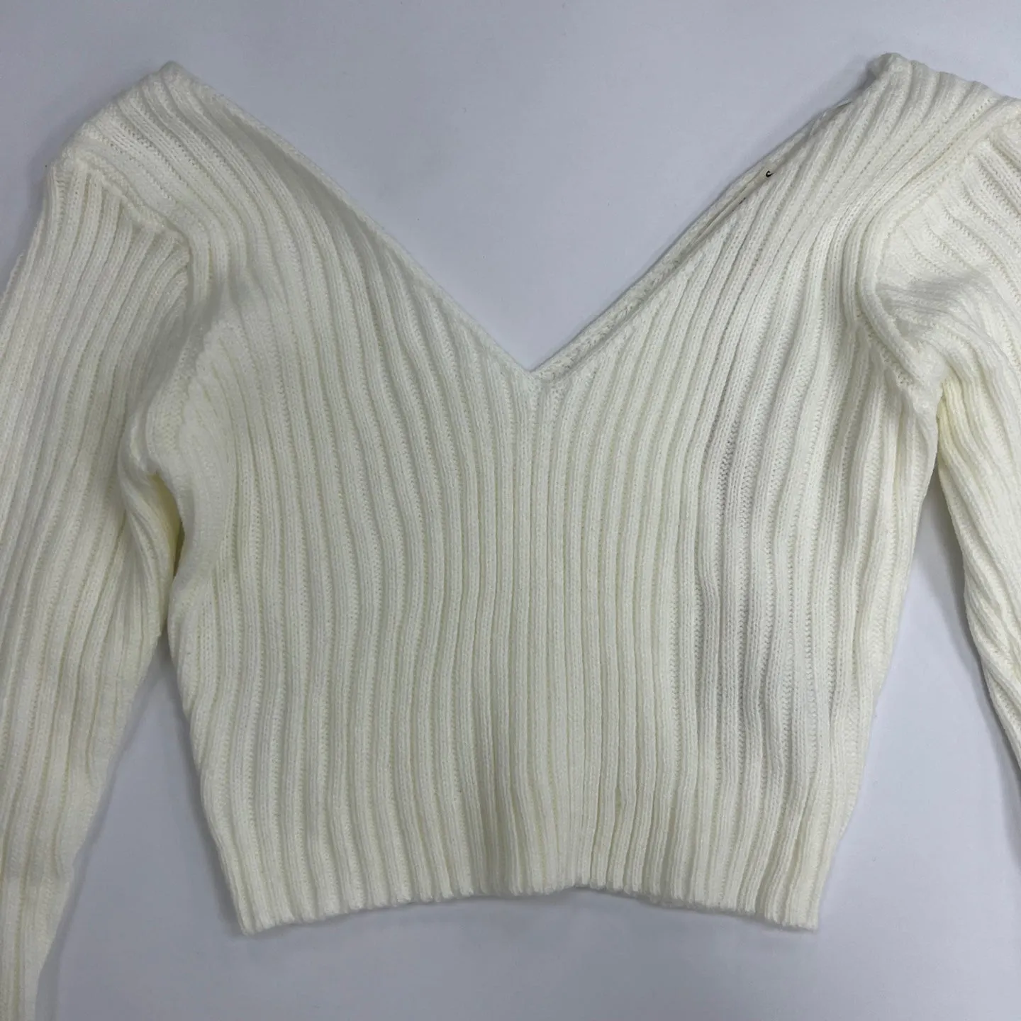 Women's Wide V-Neck Sweater Top