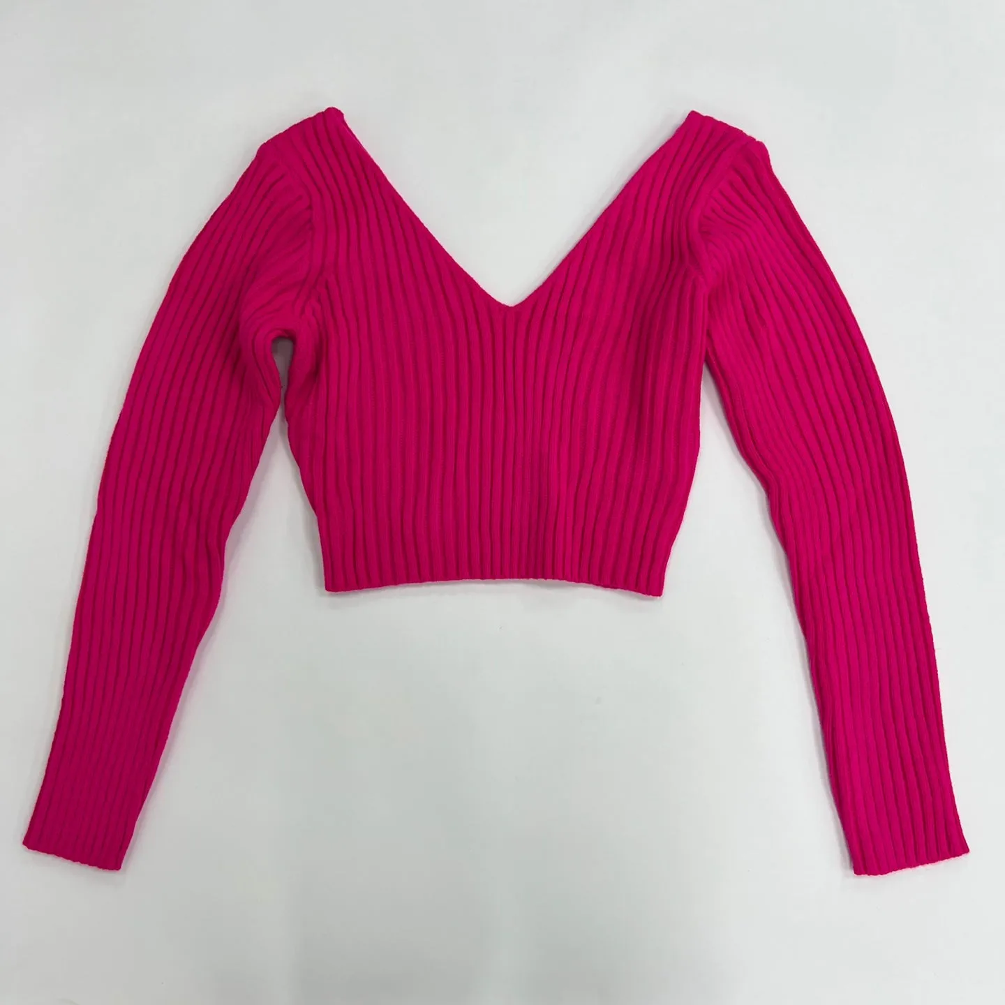 Women's Wide V-Neck Sweater Top