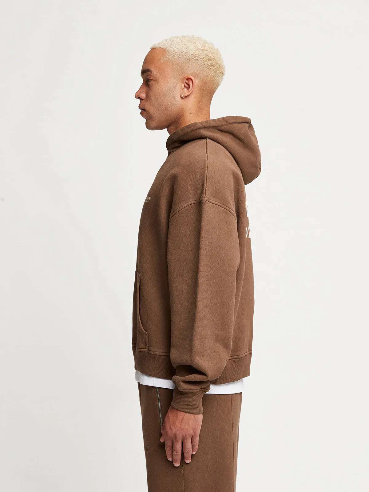 ZIP HOODIE CREATIVE DEPT - BROWN