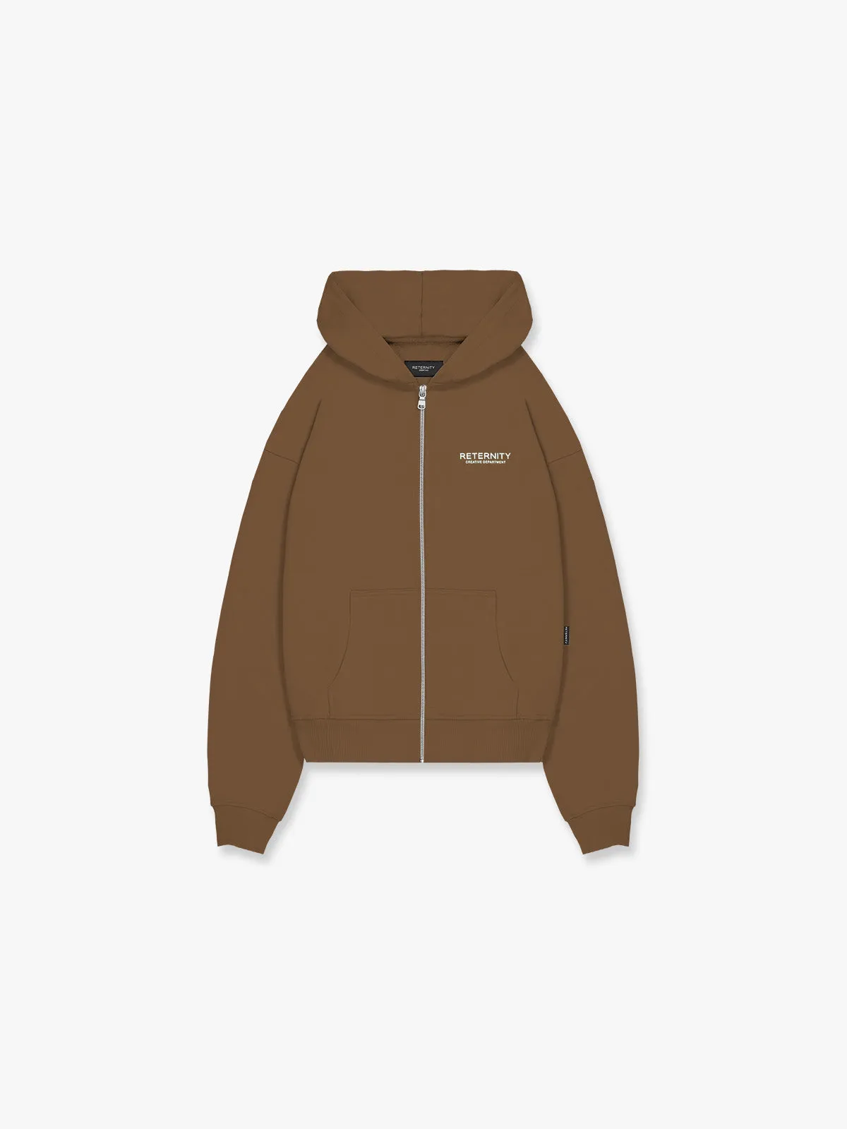 ZIP HOODIE CREATIVE DEPT - BROWN